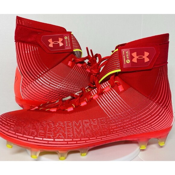 Under Armour Highlight MC Football Cleats 3023716-600 Men’s 12.5 Red/Yellow